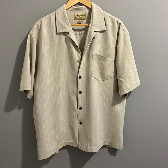 Boundary Bay Other - BOUNDARY BAY 💯 SILK DRESS SHIRT (XL)